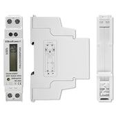Miernik zużycia enrgii Qoltec na szynę DIN | jednofazowy elektroniczny licznik | 230V | LCD | 2P | Slim