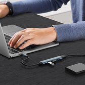 Hub Qoltec adapter USB 3.0 4w1 | USB 3.0 | 3x USB 2.0
