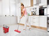 Mop płaski Greenblue GB850 z wiadrem i wyciskaczem MaxiClean  + dwa wkłady microfibra HQ, pojemność 8L