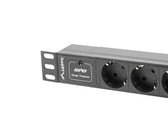 Listwa zasilająca Lanberg do szaf 10" 1U 16A PDU 3x Schuko 2m czarna