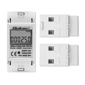 Miernik zużycia energii Qoltec na szynę DIN | jednofazowy elektroniczny licznik | 230V | LCD | 2P