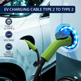 Kabel EV Qoltec typ2 do ładowania samochodu | 230V | 7kW | 32A | 5m