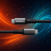 Kabel USB4 Qoltec USB-C PD 240W | Thunderbolt 3/4 | 4K | 40Gb/s | 1m | Czarny