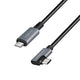 Kabel USB 2.0 LogiLink CU0182 USB-C - USB-C, M/M, kątowy, czarno/szary, 1m