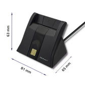 Czytnik kart chipowych ID Qoltec SCR-0643 | USB 2.0 + adapter USB-C