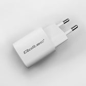 Ładowarka sieciowa Qoltec 35W GaN ULTRA | 5-20V | 2.25-3A | 1 x USB typ C PD | 1 x USB | Biała