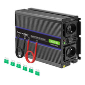 Przetwornica napięcia Qoltec Monolith 3000 MS Wave | 12V na 230V | 1500/3000W | USB