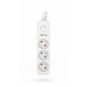 Przedłużacz KERG z wyłącznikiem M02378 3-gniazdowy 10m 3×1,0mm2 H05VV-F 10A/250V biały