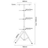 Stand roboczy dla naświetlaczy LED Maclean MCE583 Yellow
