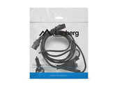 Kabel zasilający Y Lanberg CEE 7/7 -> 2x IEC 320 C13 (2 zasilacze) 1,8m czarny