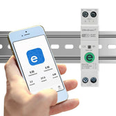 Przekaźnik Qoltec 63A na szynę DIN z licznikiem energii elektyrcznej | eWeLink od Sonoff | Wi-Fi | Dioda LED