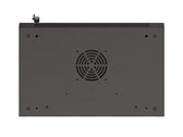 Szafa instalacyjna Rack wisząca 19" 9U 540x350 czarna Drzwi przeszklone Lanberg (flat pack)