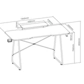 Biurko gamingowe z półką na monitor NanoRS RS170, 50kg max, wysokość 850mm, czarne