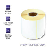 Etykiety termotransferowe Qoltec 100x210mm | 350szt