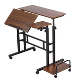 Biurko mobilne na laptop Maclean MC-124 B, czarne, 80x60cm, 50kg max, reg. wys.67-115cm