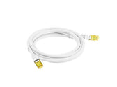 Patchcord Lanberg S/FTP kat.6A 5m LSZH CU fluke passed biały