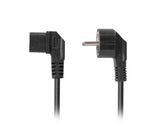 Kabel zasilający Lanberg CEE 7/7 -> IEC 320 C13 kątowy 3m VDE czarny