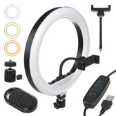 Lampa pierścieniowa 12'' LED 20W Maclean MCE612B samowyzwalacz, bluetooth, zmiana barwy światła, zmiana jasności