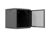 Szafa instalacyjna Rack Lanberg wisząca 19" 12U 600x600 czarna drzwi perforowane (flat pack)