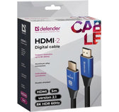 Kabel HDMI-HDMI Defender 5m v2.1 M/M 8k