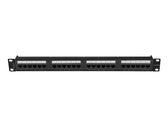 Patch panel Lanberg 24 port 1U kat.6A czarny