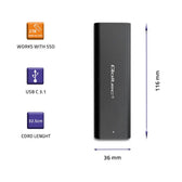 Obudowa/kieszeń Qoltec do dysków M.2 SSD | NVME | PCI-E | USB-C