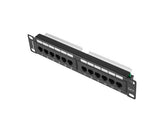 Patch panel Lanberg PPU6-9012-B 12 port 1U 10" kat.6 czarny