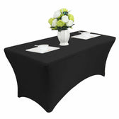Obrus elastyczny pokrowiec na stół cateringowy GreenBlue GB372 czarny 180x75x75cm, Spandex
