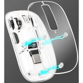 Mysz bezprzewodowa Manhattan 2.4GHz RF USB 1600dpi przezroczysta