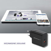 Ładowarka sieciowa Qoltec 63W | 5-20V | 1.5-3A | USB typ C PD | USB QC 3.0 | Czarna