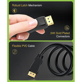 Kabel DisplayPort Techly 2.1 4K*120Hz 2m 54G czarny