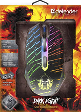 Mysz przewodowa Defender Dark Agent GM-590L 12800dpi 6P + podkładka Gaming + GRA