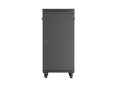 Szafa instalacyjna Rack Lanberg stojąca 19" 24U 600x800 czarna drzwi przeszklone LCD (Flat Pack) v2