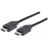 Kabel Manhattan HDMI-HDMI Ethernet 4K*30Hz ARC Ekranowany 1m czarny