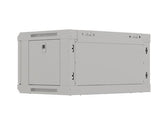 Szafa instalacyjna Rack wisząca 19" 4U 540x350 szara Drzwi przeszklone Lanberg (flat pack)