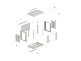 Szafa instalacyjna Rack wisząca 19" 4U 540x350 szara Drzwi przeszklone Lanberg (flat pack)
