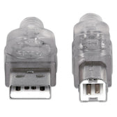 Kabel USB Manhattan USB 2.0 A-B M/M, 5m, srebrny