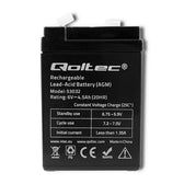 Akumulator AGM Qoltec 6V | 4.5Ah