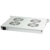 Panel chłodzący Techly Rack 19" 1U 4x23W, wew. termostat LED