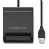 Czytnik kart chipowych ID Qoltec SCR-0642 | USB 2.0 + adapter USB-C