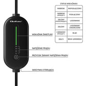 Ładowarka Qoltec do samochodu elektrycznego EV z regulacją 2w1 typ2 | 3.5kW | 230V | LCD | LED | 5m