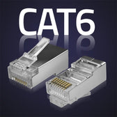 Wtyk QOLTEC złącze modularne RJ45 | CAT6 | FTP | Pozłacane styki | 10 sztuk