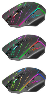 Mysz bezprzewodowa Defender URAN GM-503 optyczna 3200dpi czarna RGB AKUMULATOR 8 przycisków Gaming