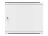 Szafa instalacyjna Rack wisząca 19" 9U 600x450 szara drzwi metalowe Lanberg (flat pack)