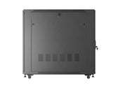 Szafa instalacyjna Rack stojąca 19" 22U 600x1200 czarna drzwi przeszklone LCD Lanbeg (flat pack)