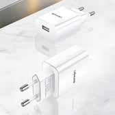 Ładowarka sieciowa Usams T18 2,1A 1xUSB- bez kabla - biała