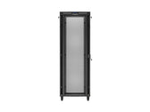 Szafa instalacyjna Rack Lanberg stojąca 19" 47U 800x800 czarna drzwi perforomowane LCD (flat pack)