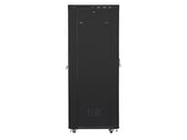 Szafa instalacyjna Rack stojąca 19" 37U 800x1000 czarna drzwi perforowane LCD Lanberg (flat pack)
