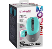 Mysz bezprzewodowa Defender FEAM MM-296 optyczna bezklikowa silent 1600dpi mięta
