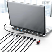 Stacja dokująca DIGITUS USB Typ C 12-portów 2x HDMI 1x DisplayPort 8K/30Hz PD 100W